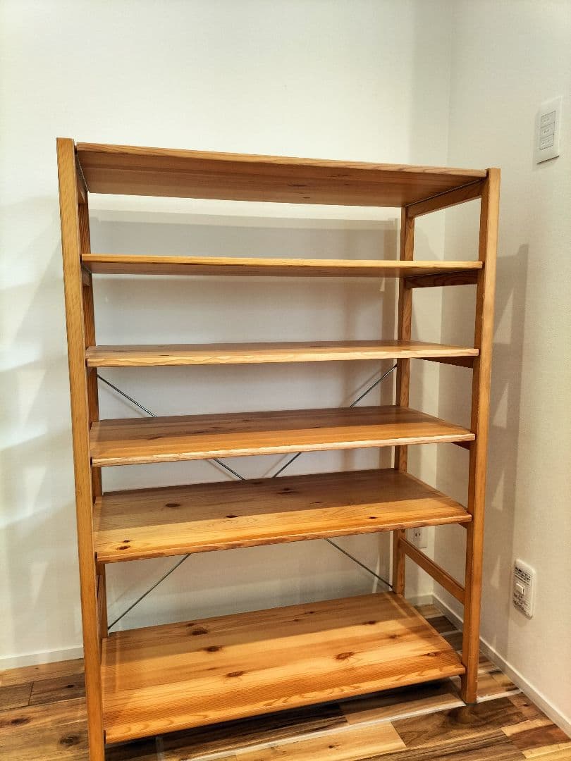 【無印良品】パイン材ユニットシェルフ　中　棚板2枚付き