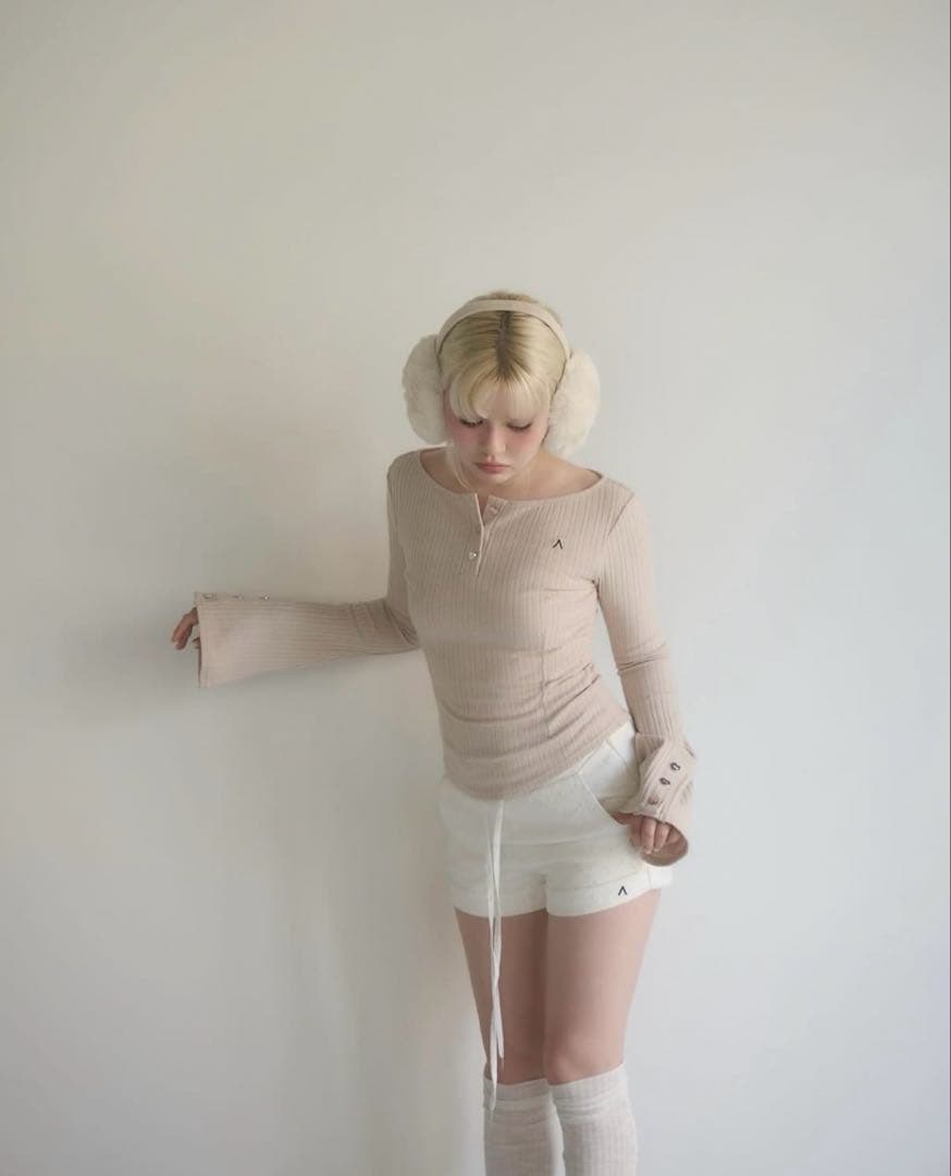 Andmary Dorothy heart tops ベージュ