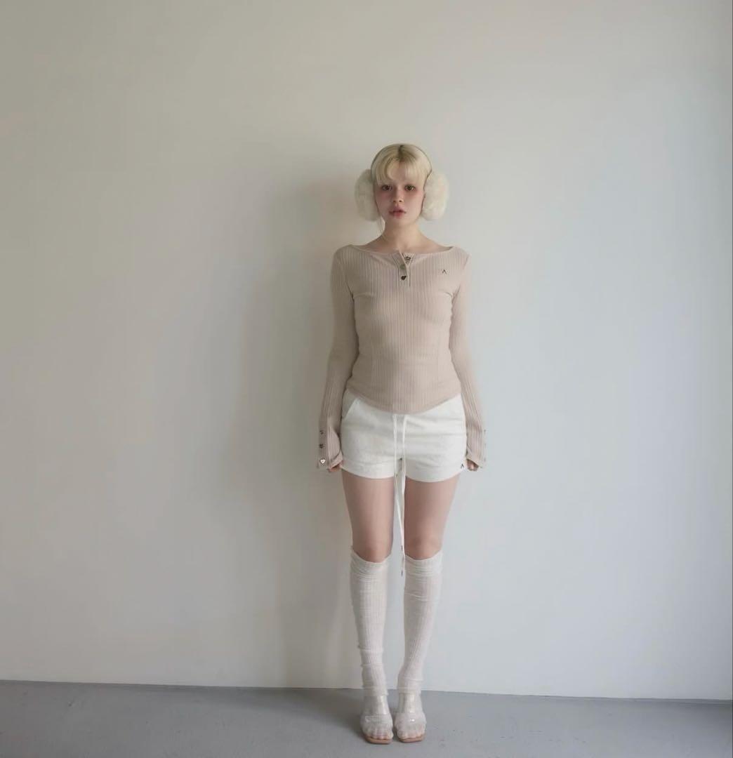 Andmary Dorothy heart tops ベージュ