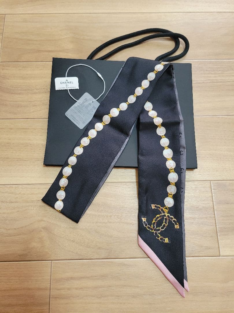 ⭐CHANEL⭐スカーフ⭐パール柄⭐