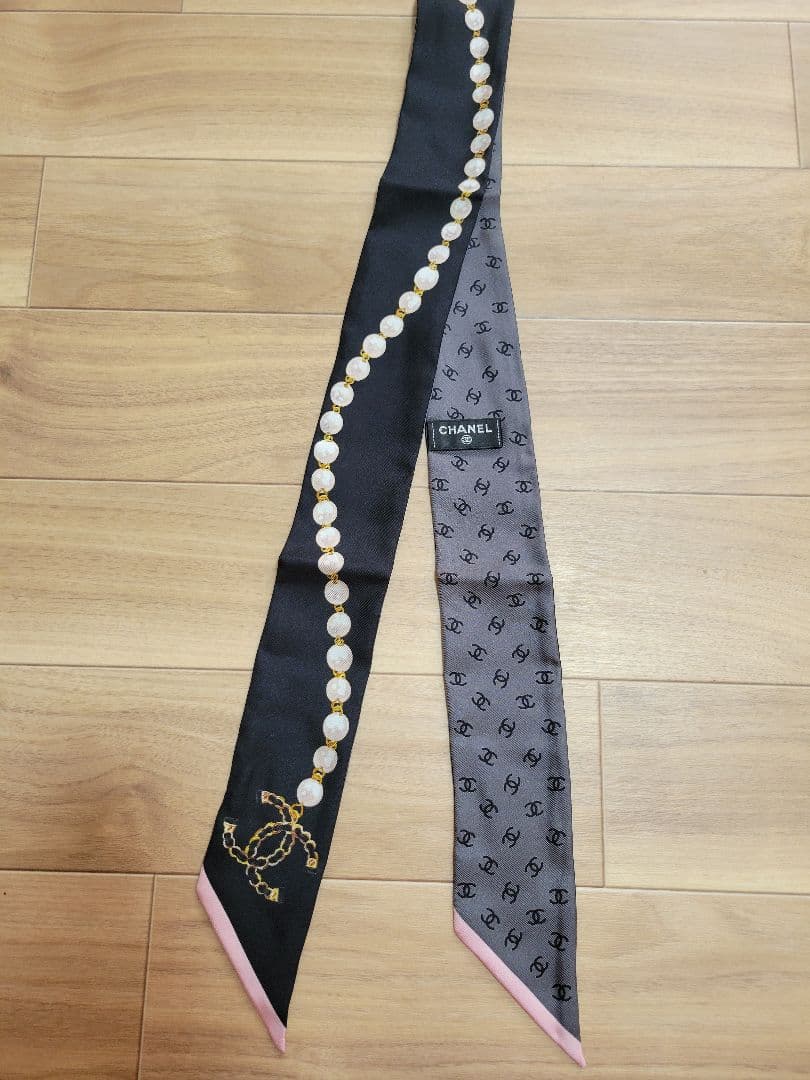 ⭐CHANEL⭐スカーフ⭐パール柄⭐