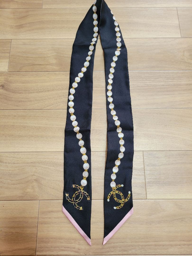 ⭐CHANEL⭐スカーフ⭐パール柄⭐