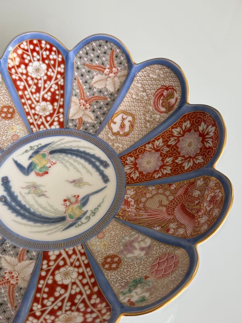 美術有田焼　染錦金彩鳳凰　大皿