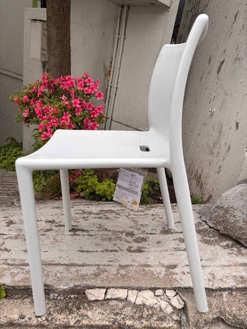 ホワイト　スタッキングチェア　エアチェア４台