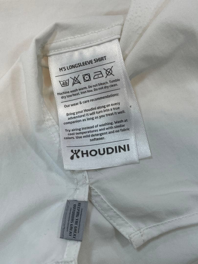 フーディニ HOUDINI ロングスリーブシャツ メンズ S 白