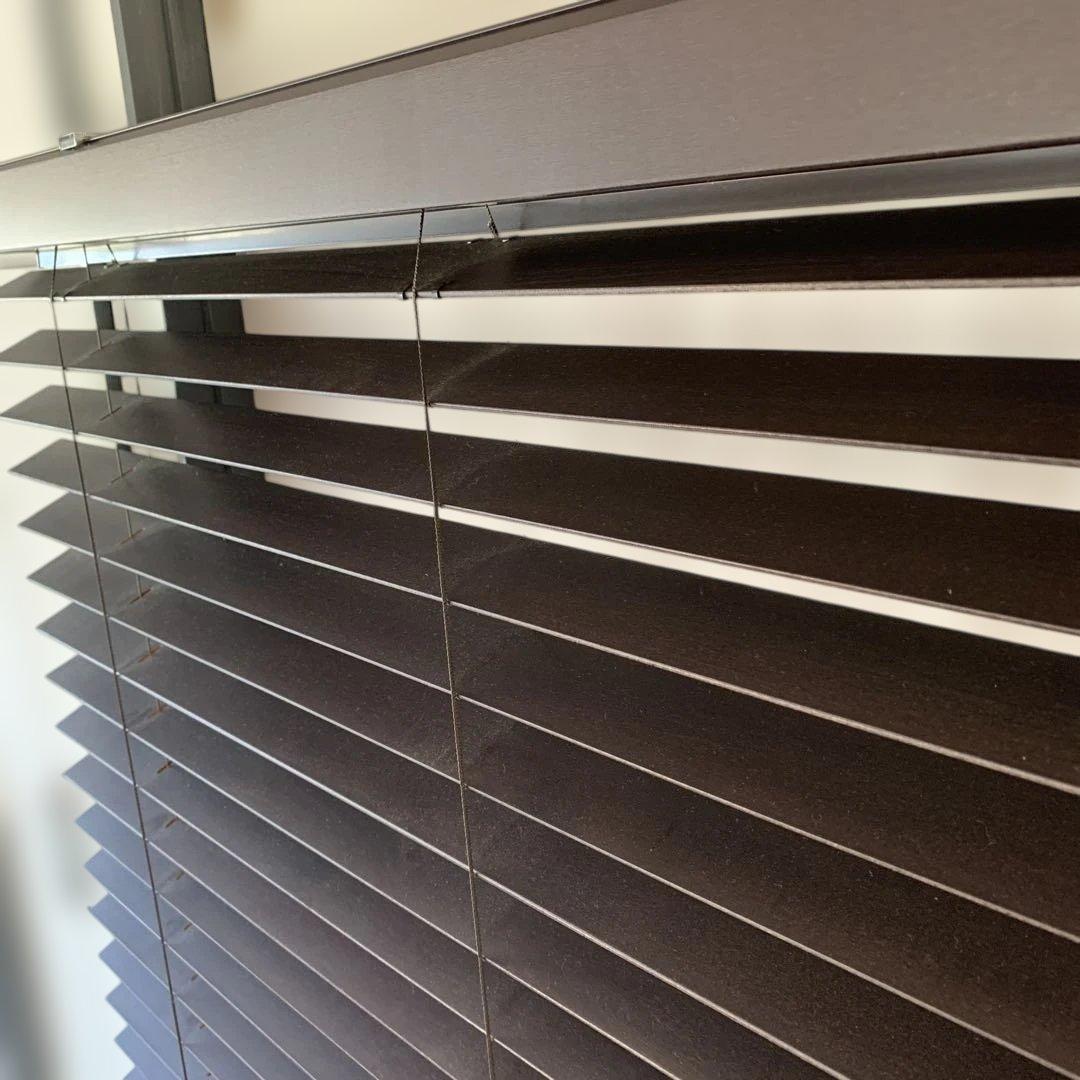 ウッドブラインド　　タチカワ メーカー品　ダークブラウン