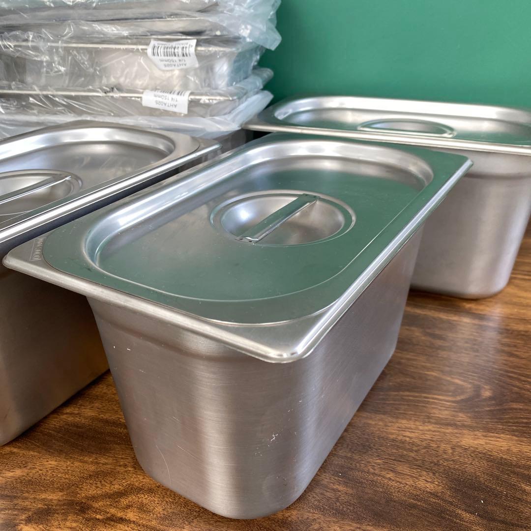 ドンナム ホテルパン 取手付蓋 6セット　深さ150mm ステンレス　未使用品