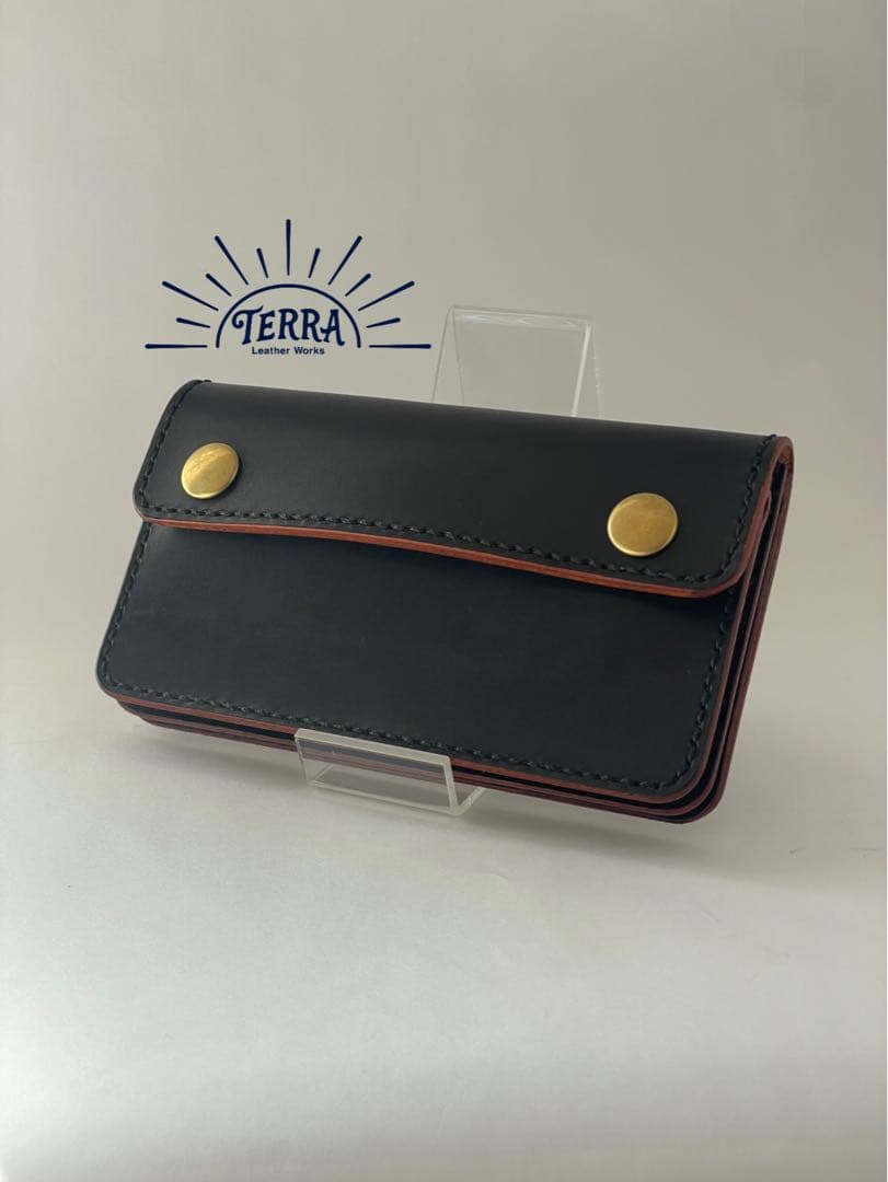 【制作入れ替えのため値下げ】ミドルトラッカーウォレット／　メンズ　レディース本革