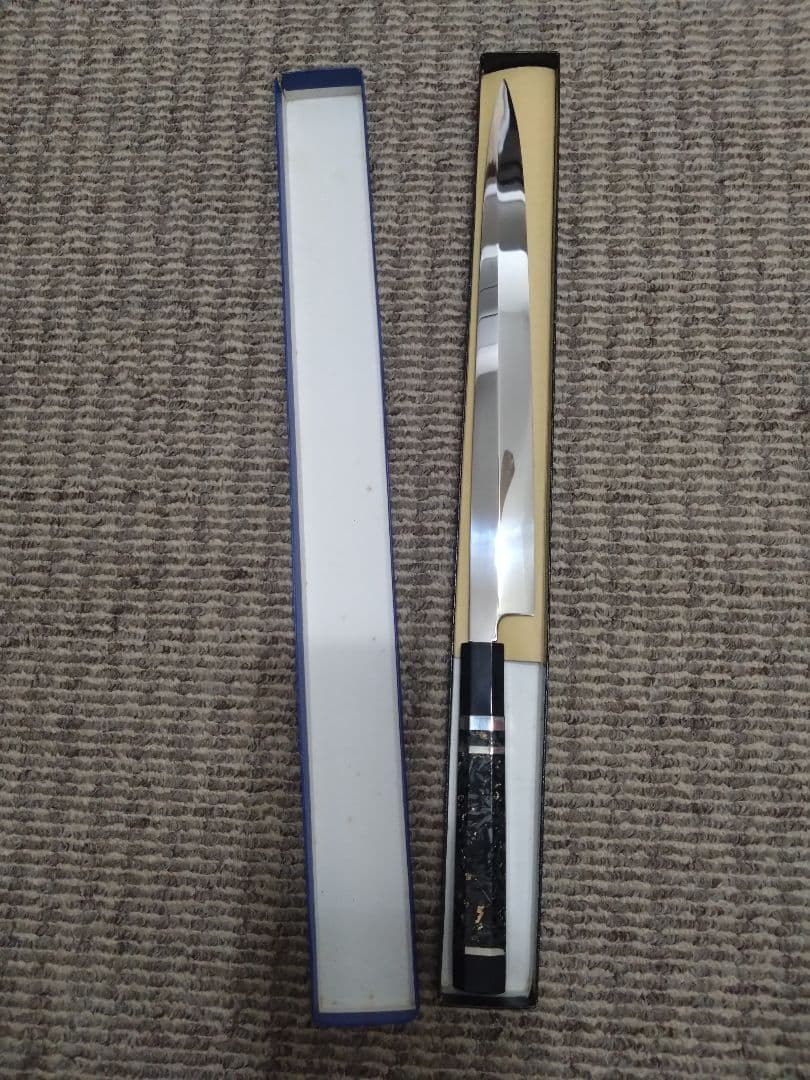 レア　水野鍛錬所　源昭忠　霞　青鋼　両鏡面 ふぐ引き包丁