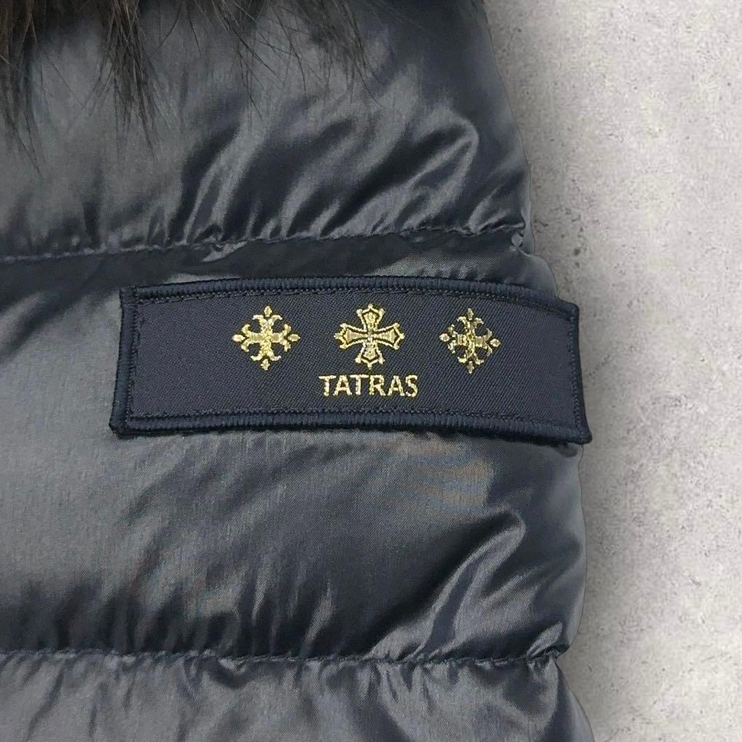 11561【美品・リバーシブル】TATRAS☆ファー付きダウンジャケットコート
