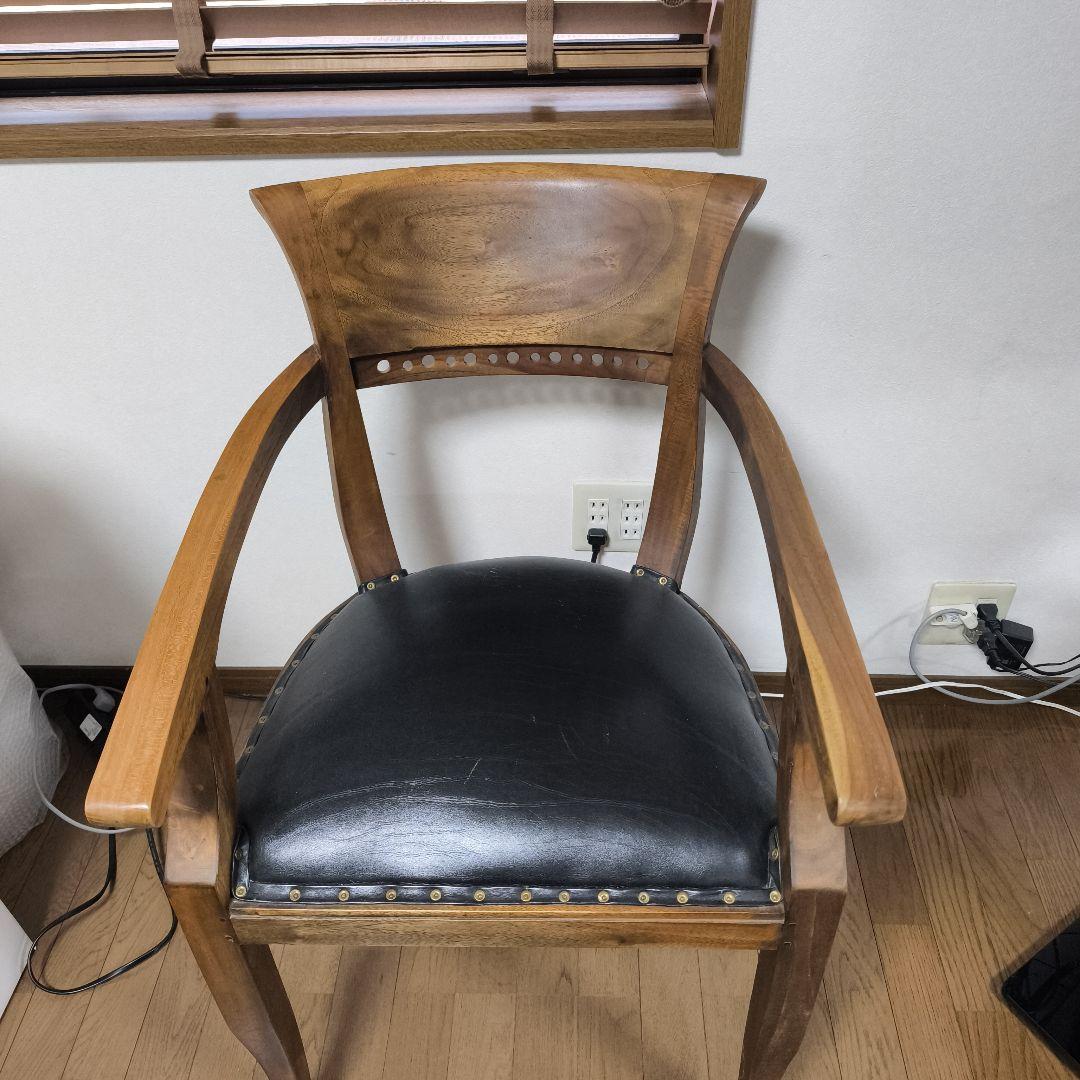 【3/2までの出品】カリッジマーケット☆チーク《イタリー》アームチェア①