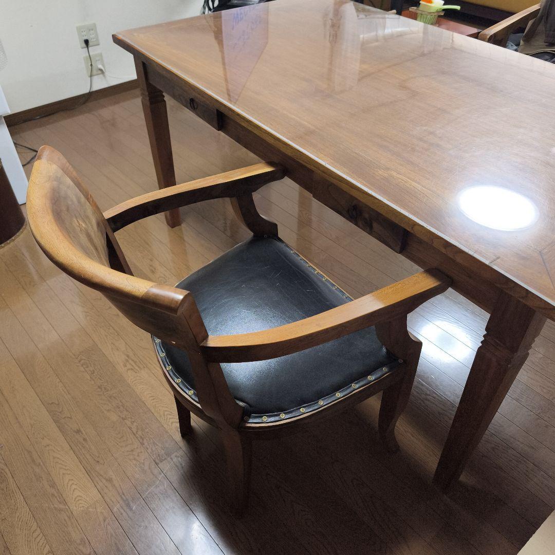 【3/2までの出品】カリッジマーケット☆チーク《イタリー》アームチェア①