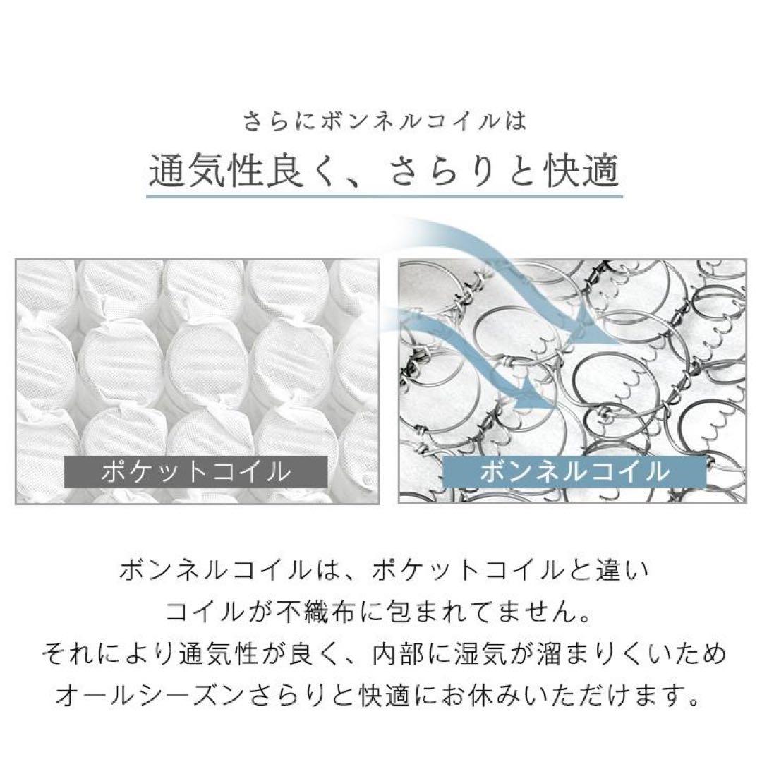 ベッド 脚付きマットレス シングルベッド ボンネルコイル 高反発20mm