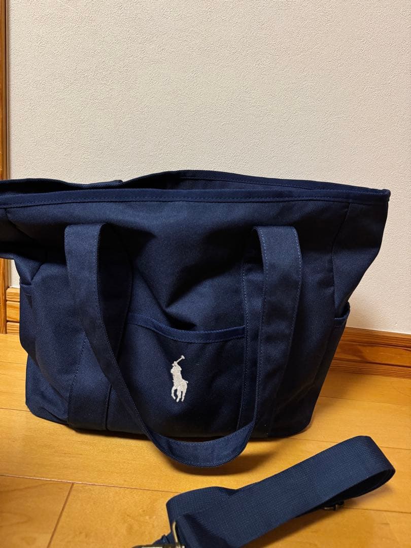 【26日限定】ラルフローレン　マザーズバック　Big pony トート　ネイビー
