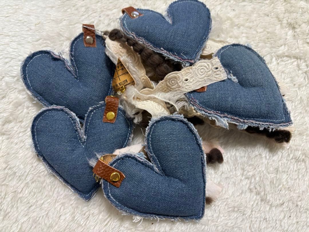 ぷっくりハートチャーム　国旗6点セット