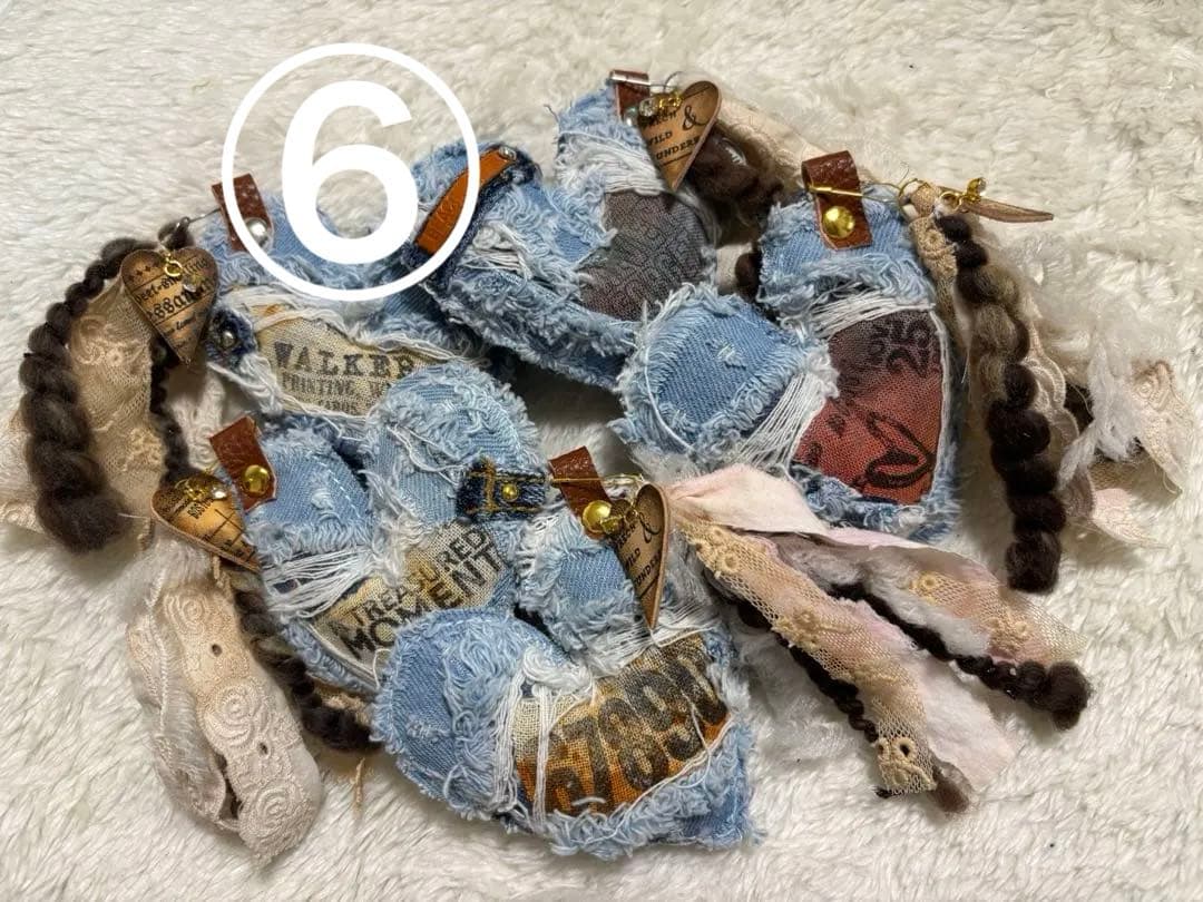 ぷっくりハートチャーム　国旗6点セット