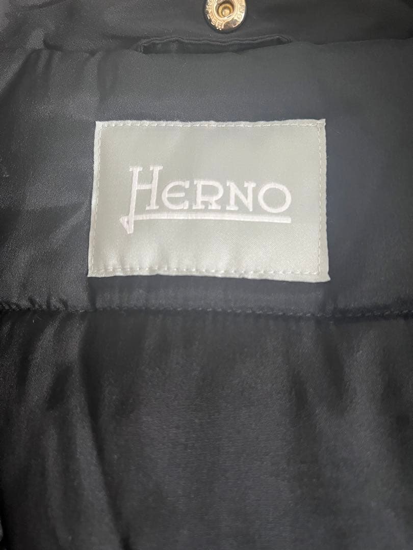 年末お値下げ！HERNO ファーコート　ブラック