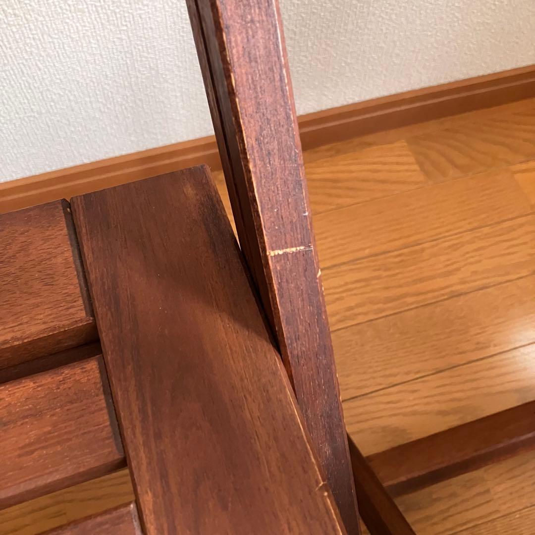 木製 折りたたみ椅子 2脚セット ブラウン