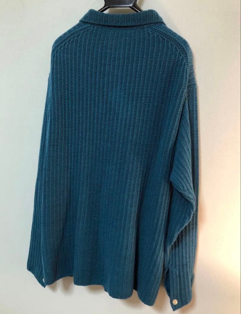 美品　AURALEE BRUSHED COTTON WOOL RIB KNIT