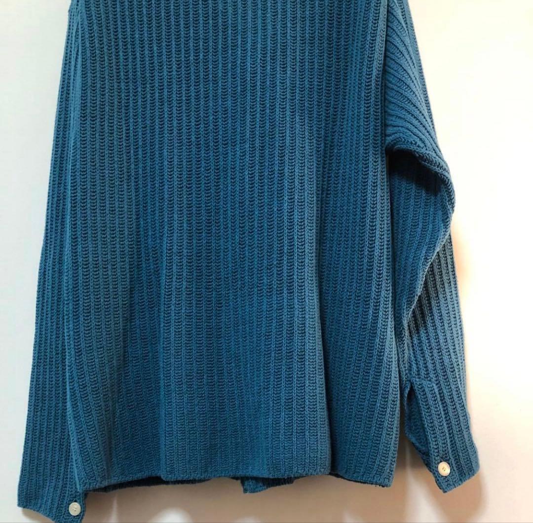 美品　AURALEE BRUSHED COTTON WOOL RIB KNIT