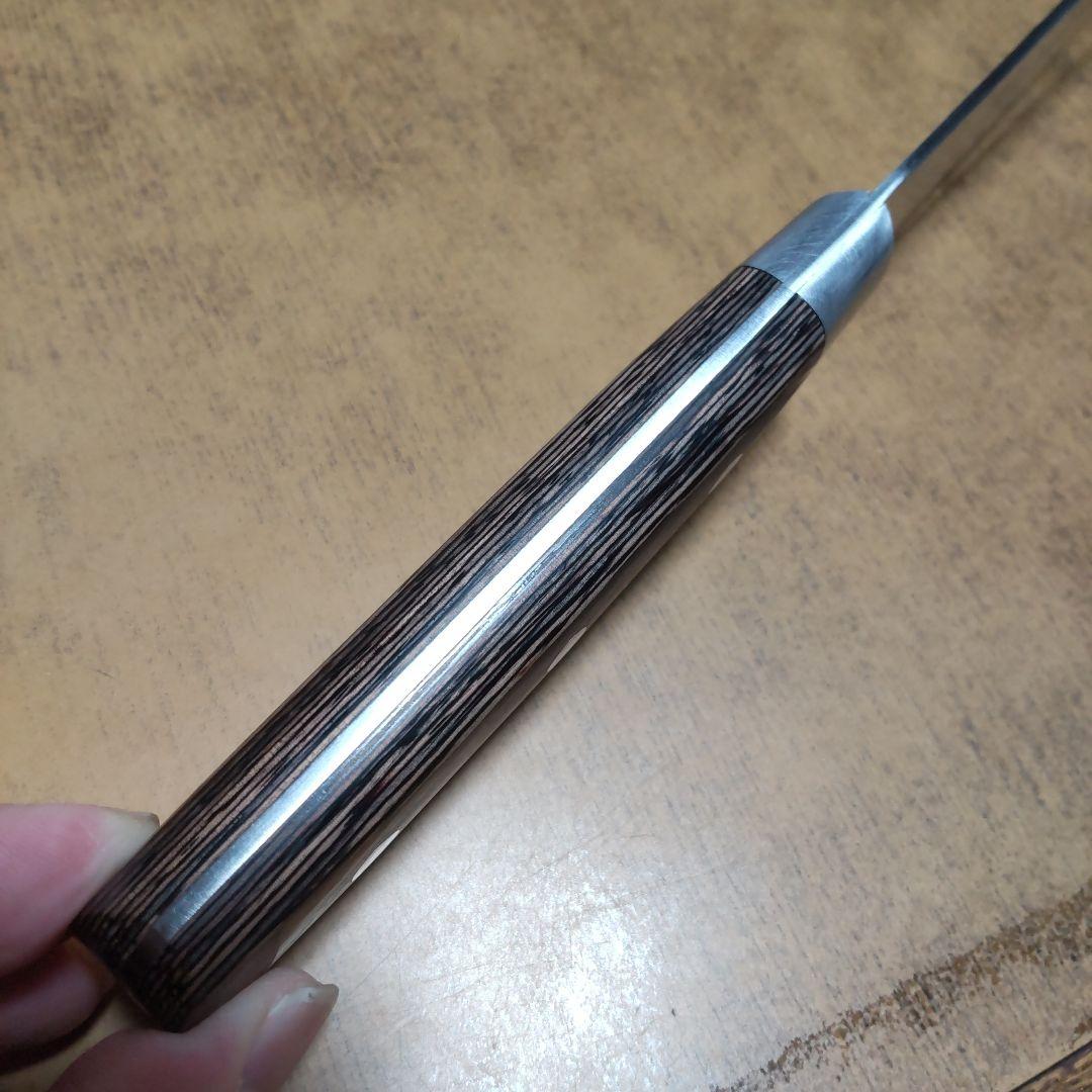堺孝行　33層ダマスカス槌目　剣型三徳　160mm