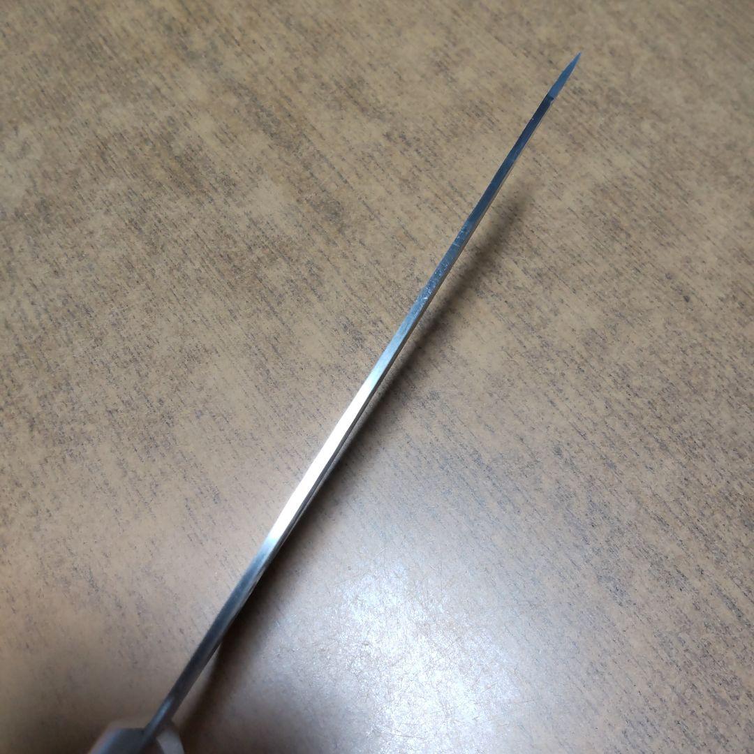 堺孝行　33層ダマスカス槌目　剣型三徳　160mm