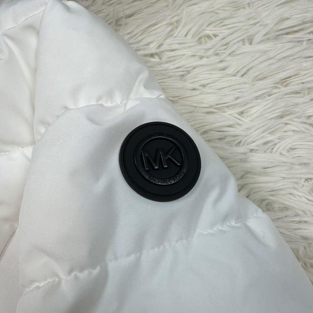 未使用級✨マイケルコース ダウンコート ベルト 白 Sサイズ フード ファー