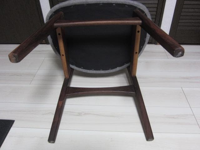 NOCE/ノーチェ ウォールナット天然木チェア MK11A ライトグレー　②