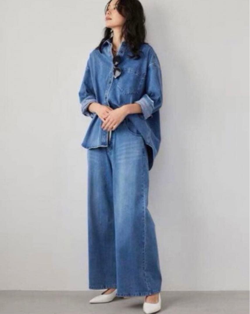 ほぼ新品♪ドロストワイドカットデニム ♪『VERY』YouTube紹介アイテム