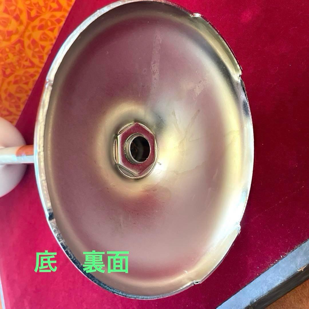 昭和レトロ未使用金属製 置き型灰皿 穴あきデザイン