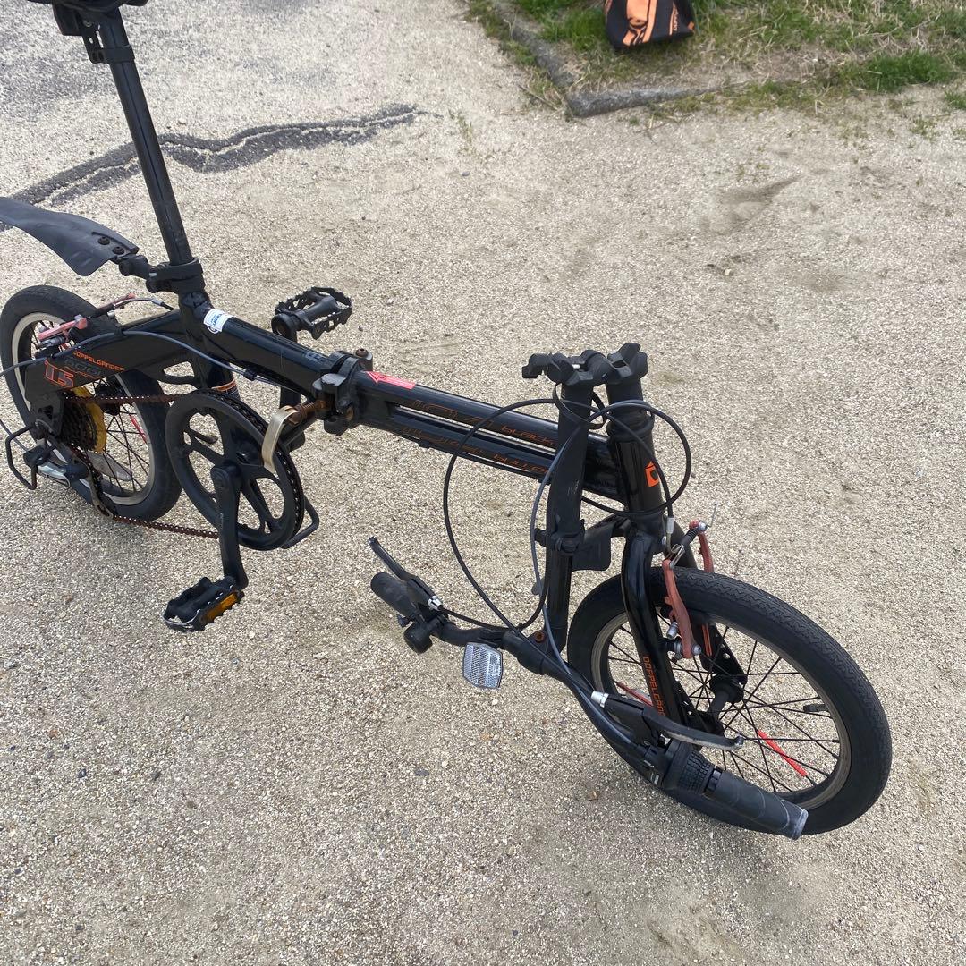 ゆー　折りたたみ自転車 黒　ドッペルギャンガー104