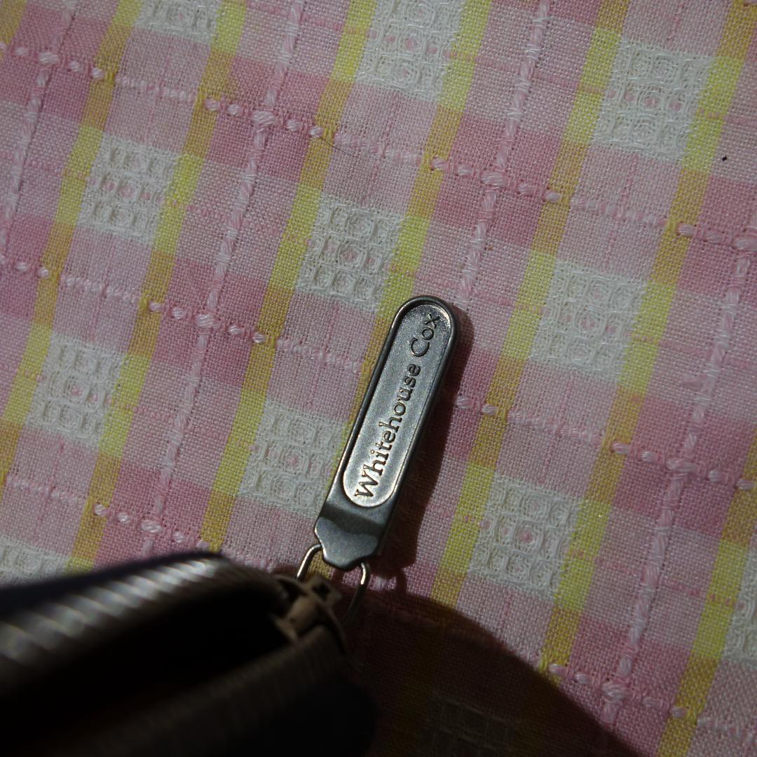〇 / 中古 WHITEHOUSE COX ラウンドジップ長財布 / ブラック