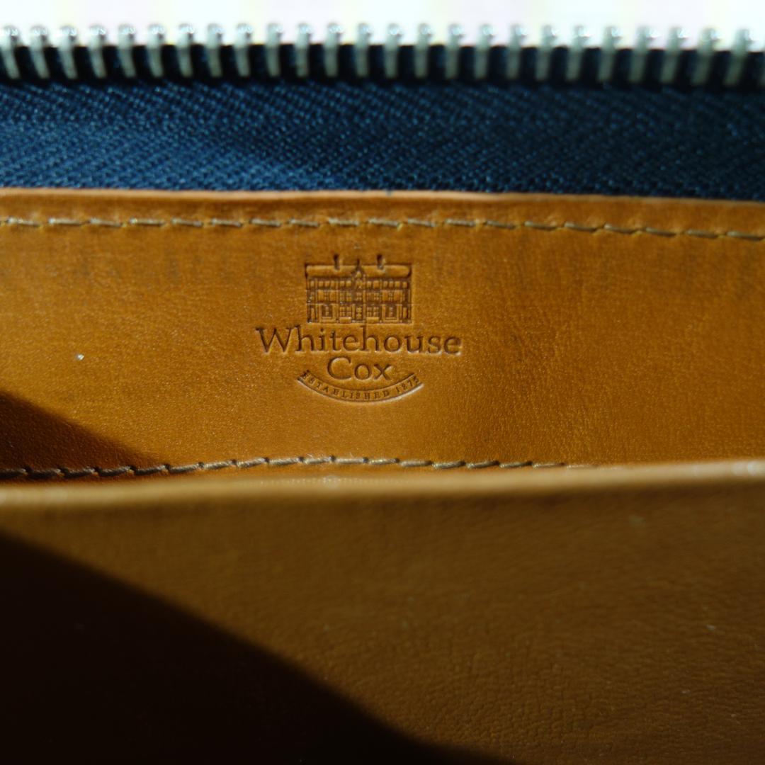〇 / 中古 WHITEHOUSE COX ラウンドジップ長財布 / ブラック
