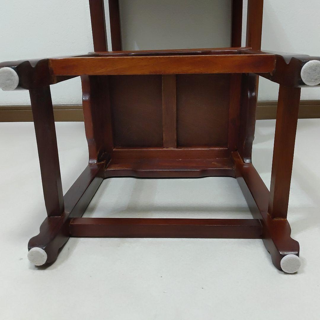 中国家具 唐木 ネストテーブル 2段 花梨 2連 天然木 送料無料