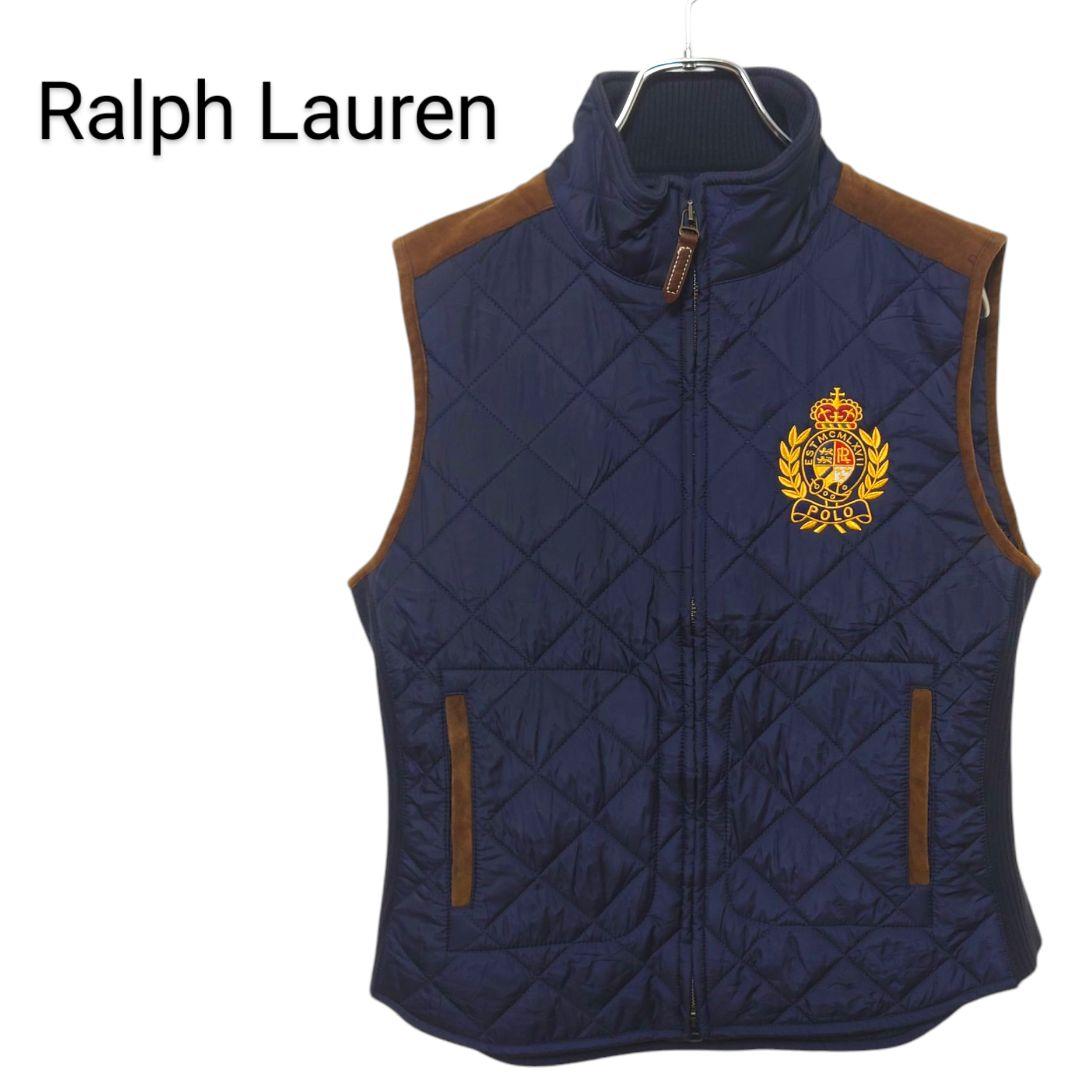 【Ralph Lauren】エンブレムロゴ キルティングベスト A-3109