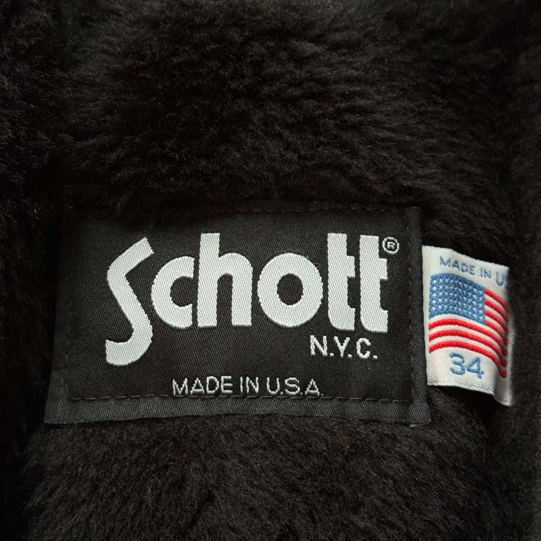 Schott ショット 641ライダースジャケット ボアライナー付 レザー 34