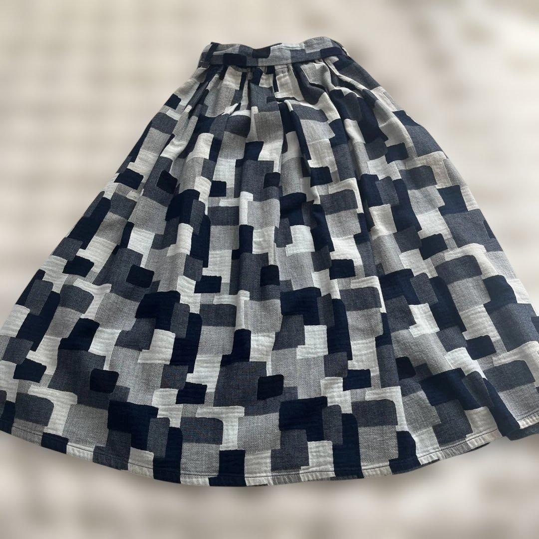 【乙女百合 】EDGE OF LINE パッチワークタックロングスカート