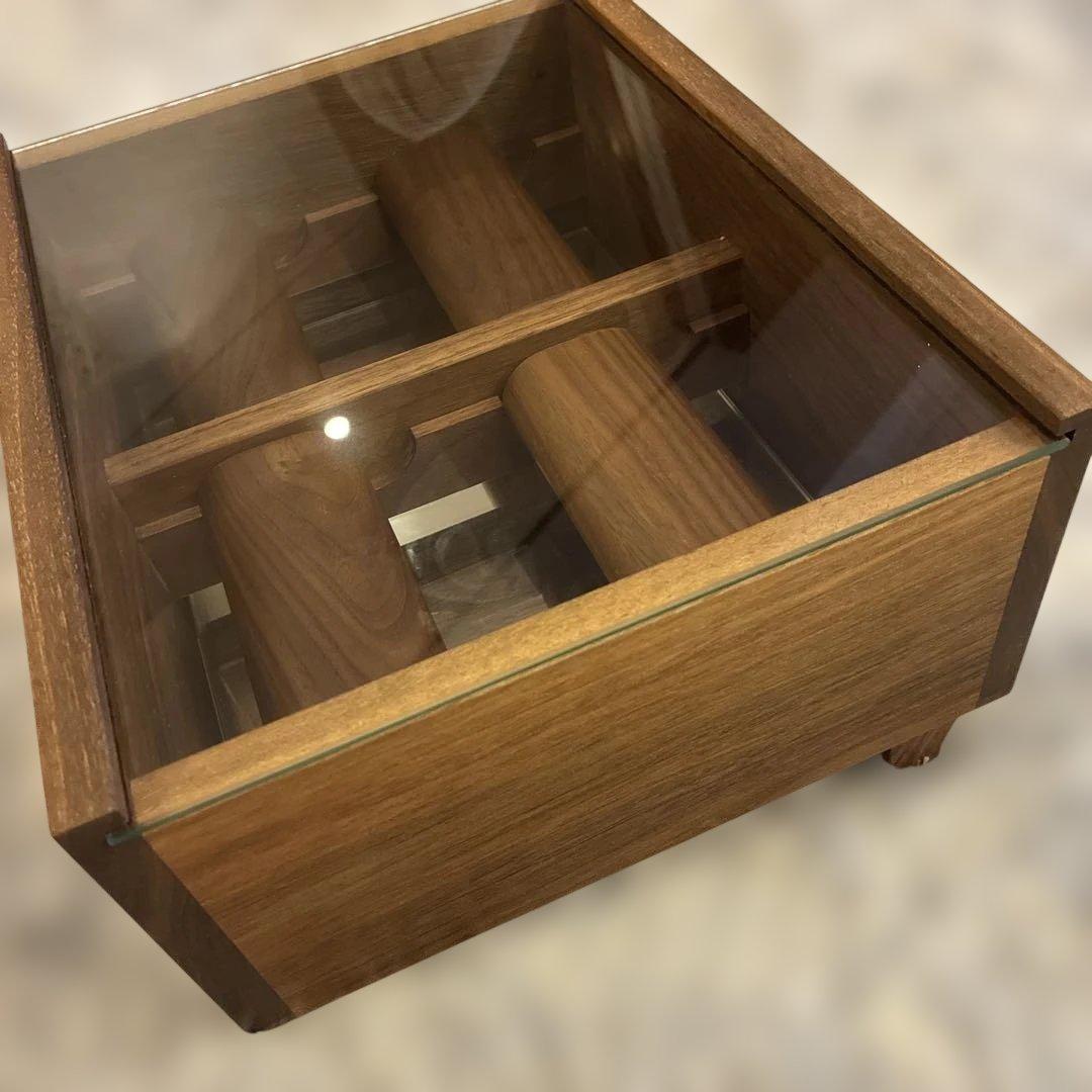 時計ケース　ジュエリーケース　ブレスレット　収納　ガラス　木　スライド式