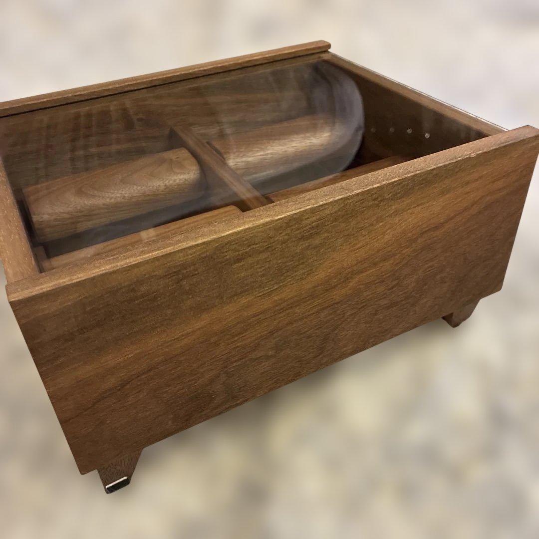 時計ケース　ジュエリーケース　ブレスレット　収納　ガラス　木　スライド式