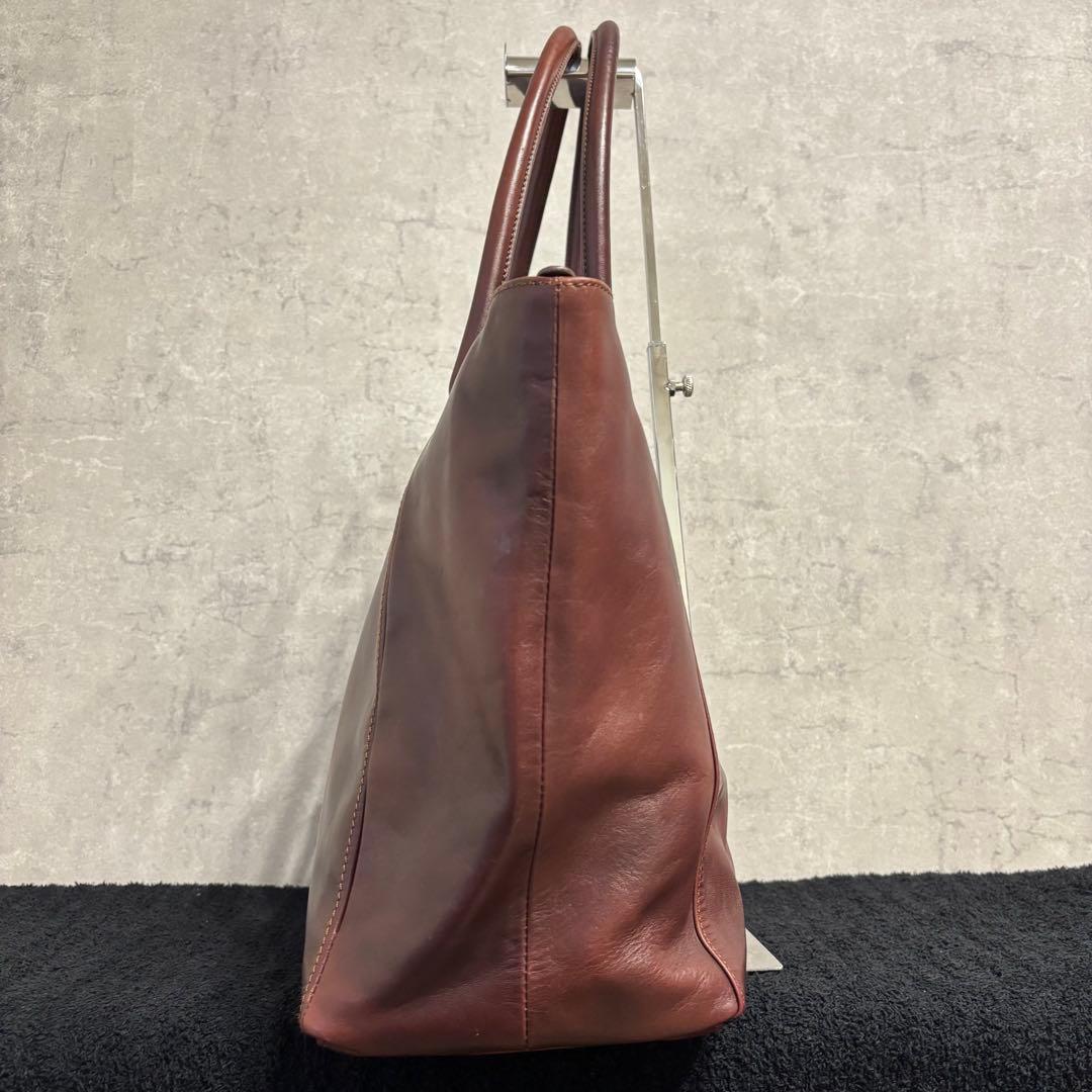 美品 マザーハウス トートバッグ アンティーク A4 肩掛け　ブラウン