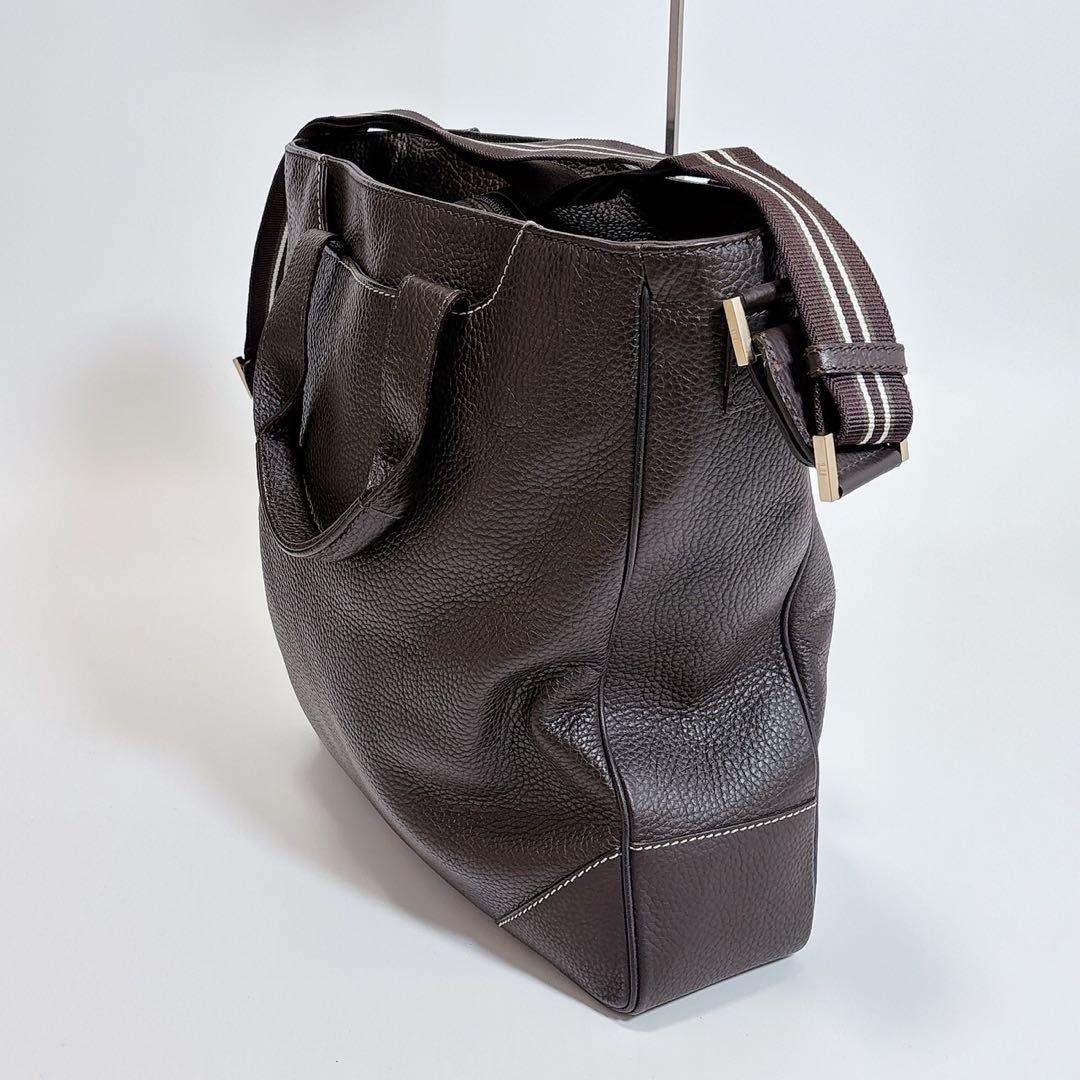ダンヒル　dunhill メッセンジャーバッグ　2way オールレザー　ブラウン