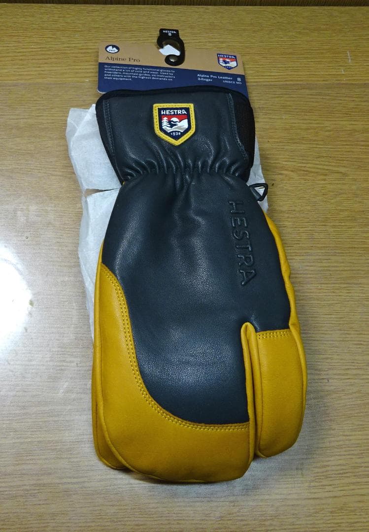 新品 HESTRA ヘストラ Topo 3-Finger スキースノボグローブ