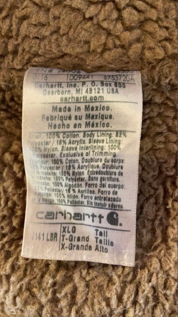 【カーハート】シエラジャケット　アクティブジャケット　XL 裏ボア　人気カラーi