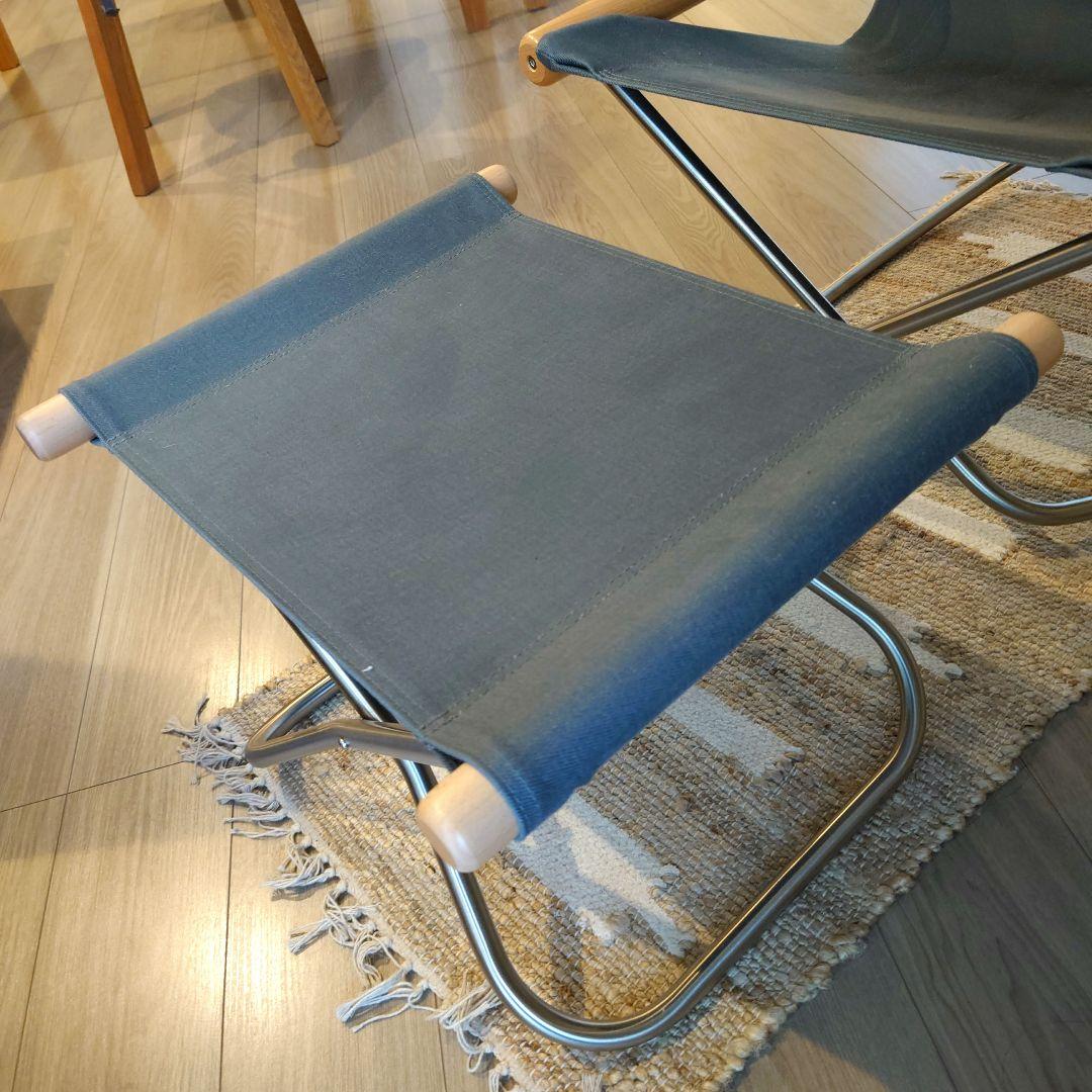 NychairX ニーチェア ロッキングチェア&オットマン　グレー