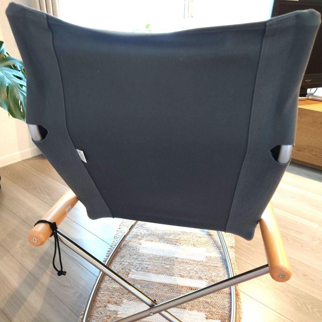 NychairX ニーチェア ロッキングチェア&オットマン　グレー