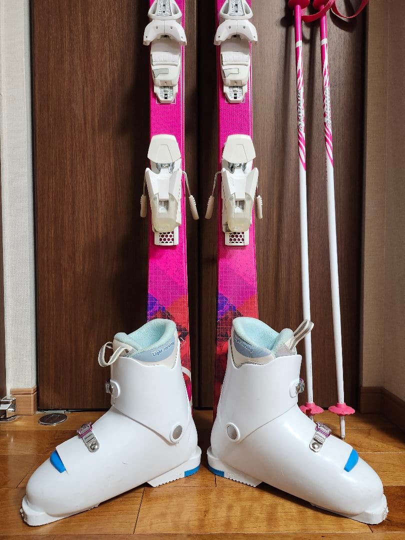 スキー3点セット スキー板150cm ブーツ24cm ストック100cm