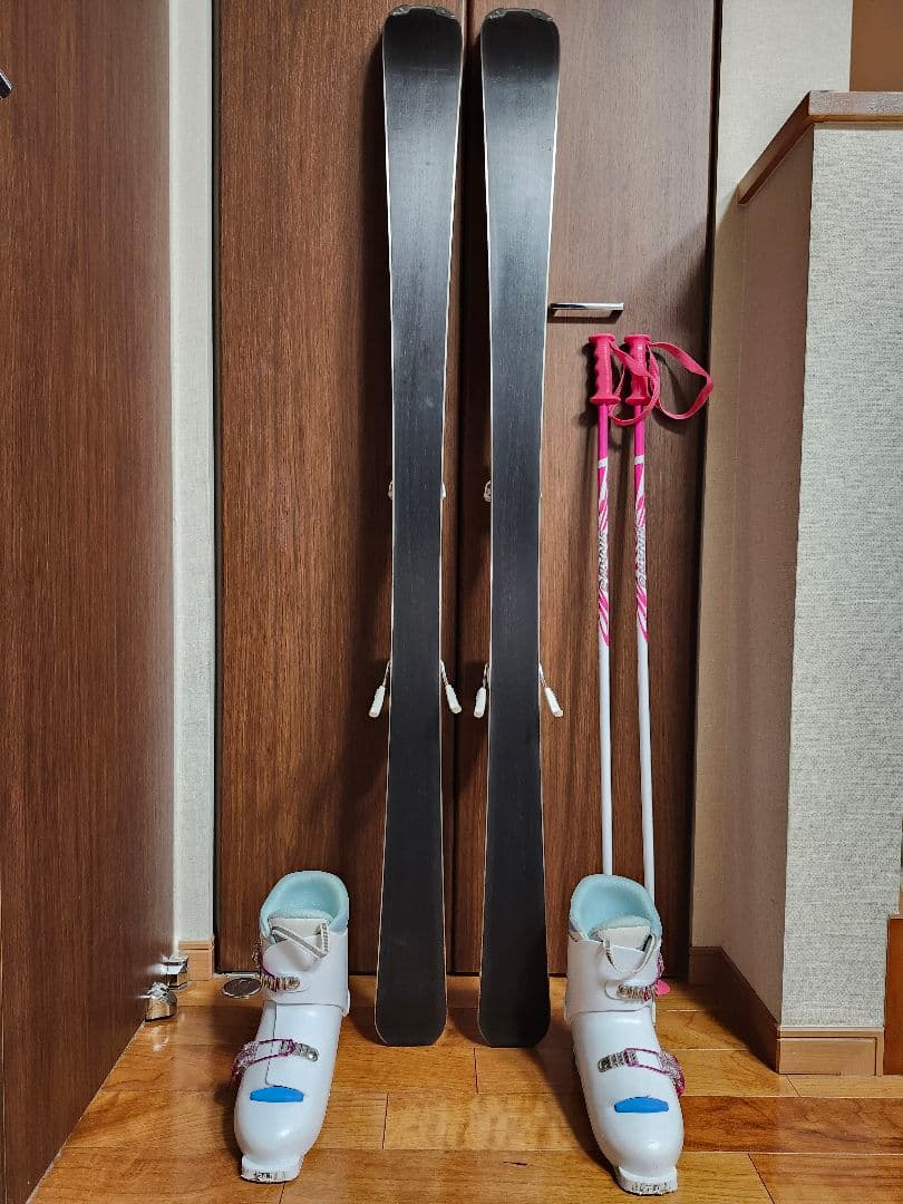 スキー3点セット スキー板150cm ブーツ24cm ストック100cm