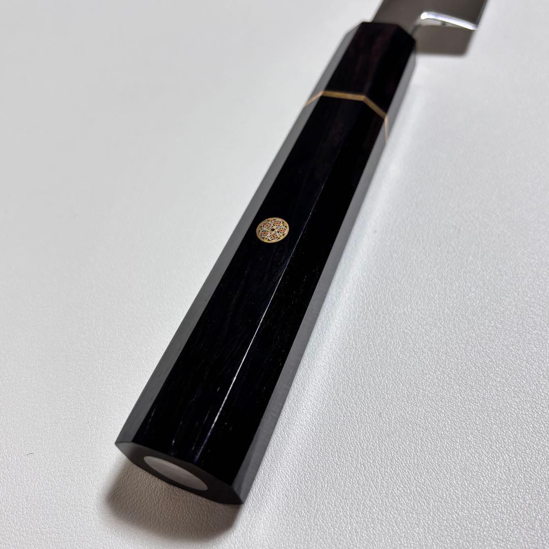 270mm柳刃包丁 鏡面　黒檀八角柄 刺身包丁.