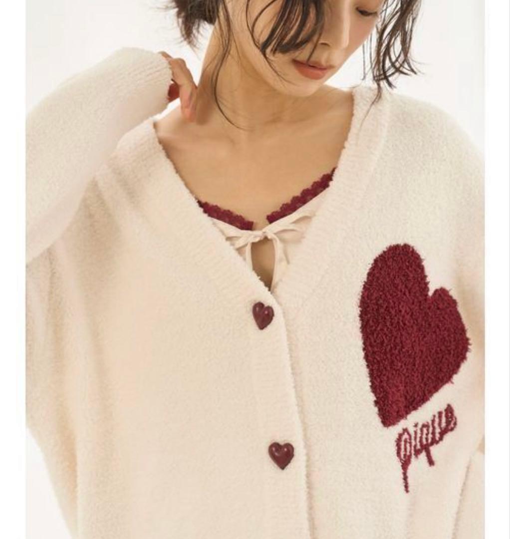 ジェラートピケ♡新品♡ ONLINE限定UNISEXハートジャガードカーディガン