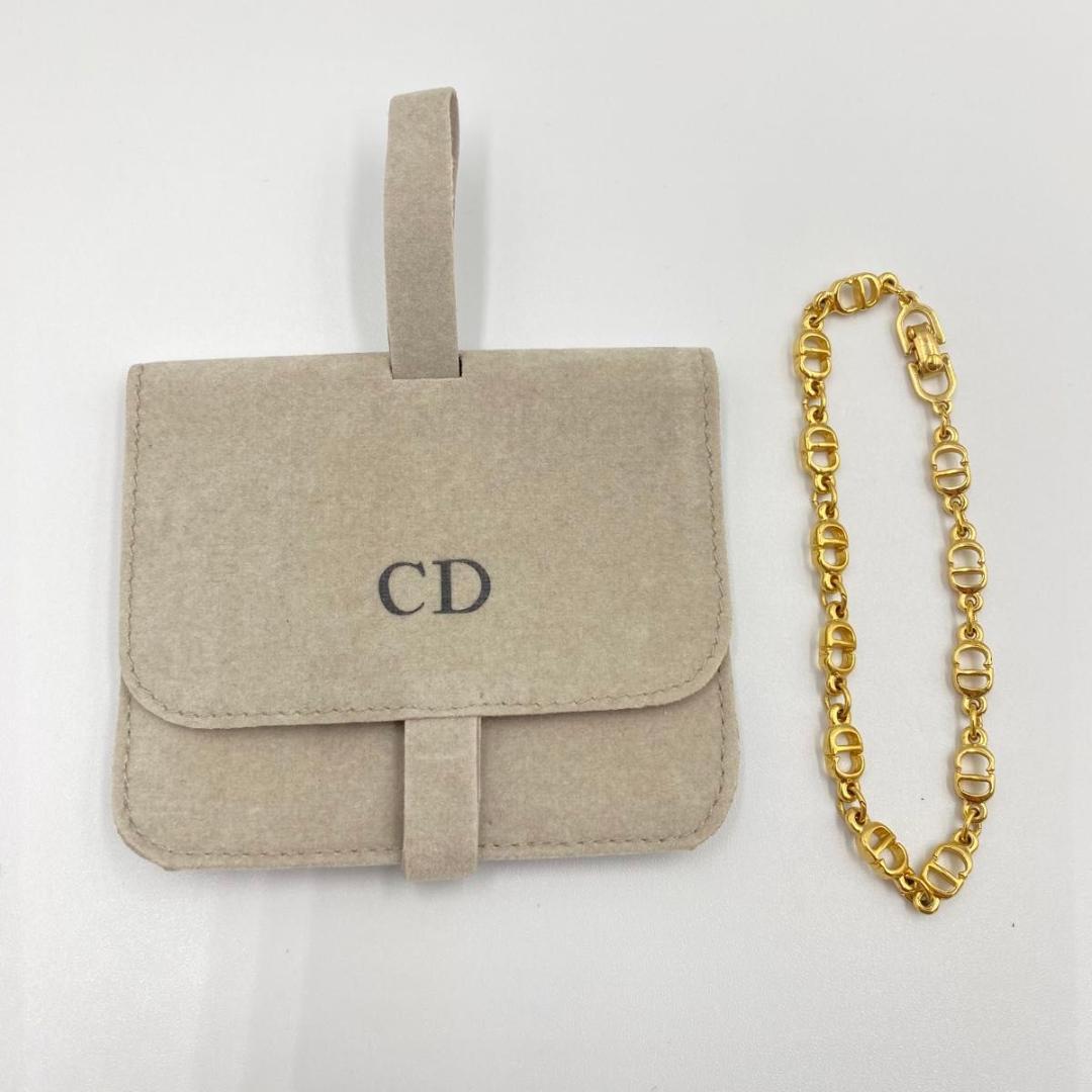 美品　 Christian Dior ゴールド ブレスレット CDロゴ